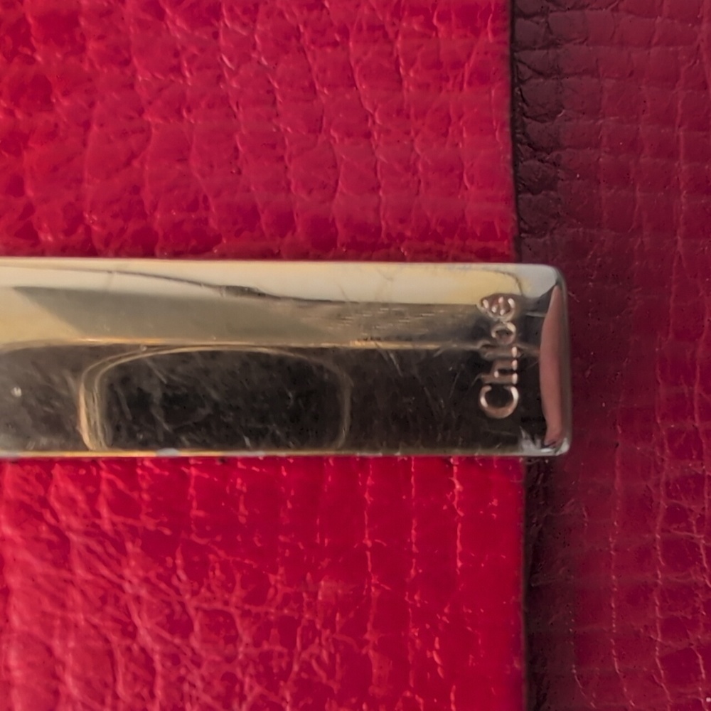 Chloe Red Leather Zip Around Bow Wallet With Dustbag - Picture 3 of 14
